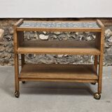 Guillerme and Chambron serving trolley with Danikowski ceramics