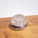 Large flower spike in glass and silver metal