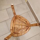 Table d'appoint triangulaire  en rotin