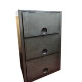 Industrial furniture with sliding flaps