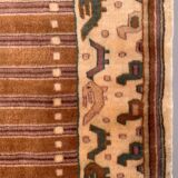 Fine Vintage Pakistani Rug, 200x125 cm Turkoman Bokhara Beige Medium