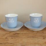 Pair of cups in porcelain de Sèvres XIXth