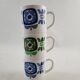 3 mugs vintage mobil design j-c. collector's miller