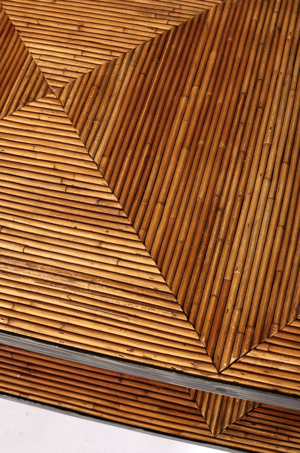 Rattan and bamboo coffee table years, 1970s