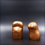 Bronze busts of men and women