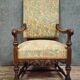 Antique walnut armchair – Renaissance / Henry II style – H 111 cm