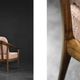 Pair of Mid-Century German Elegant Cherry Wood and Dusty Pink Fabric Armchairs