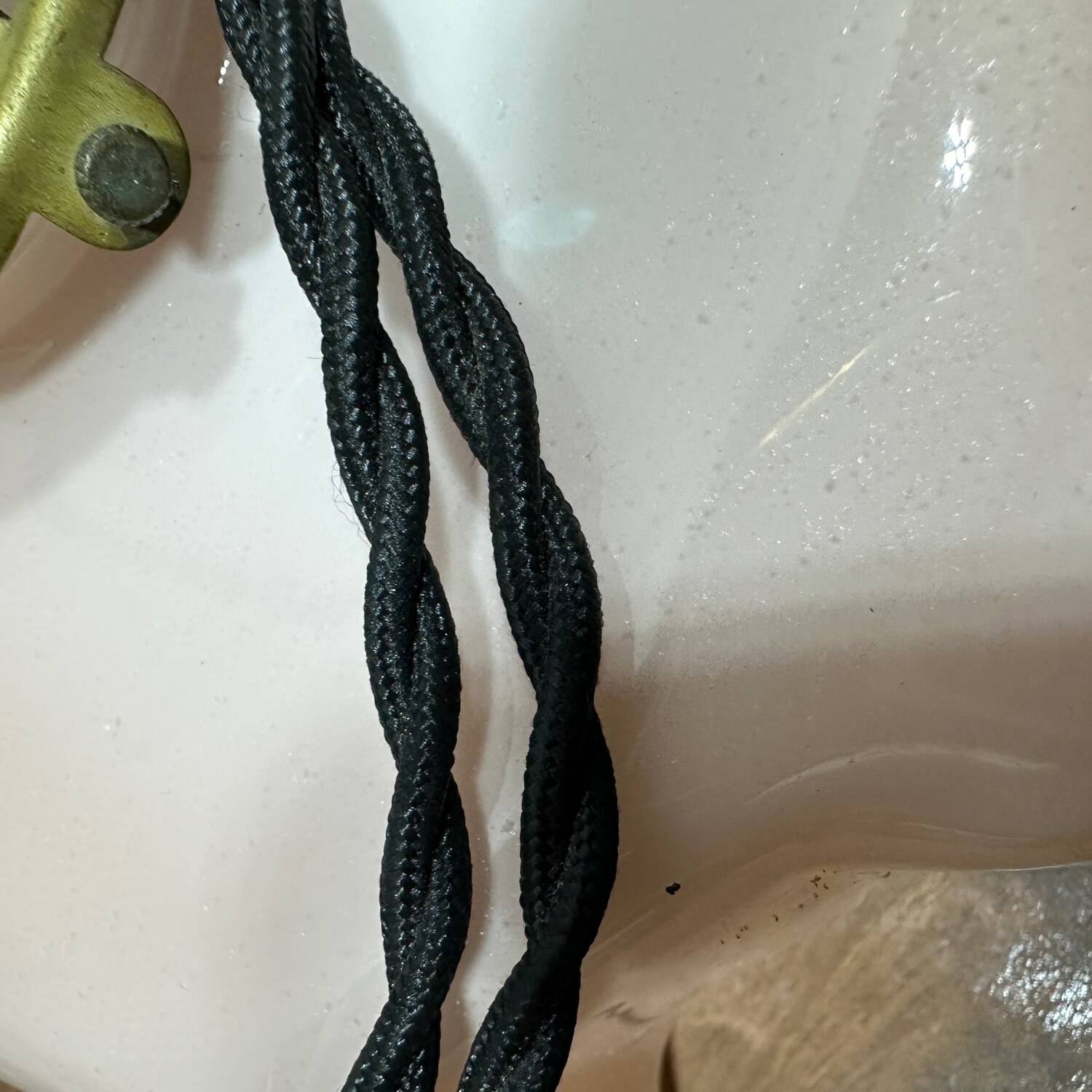 Pink opaline draped pendant light