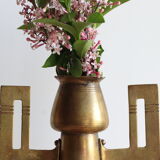 Pair of art nouveau copper and brass vases by Gustave Serrurier-Bovy