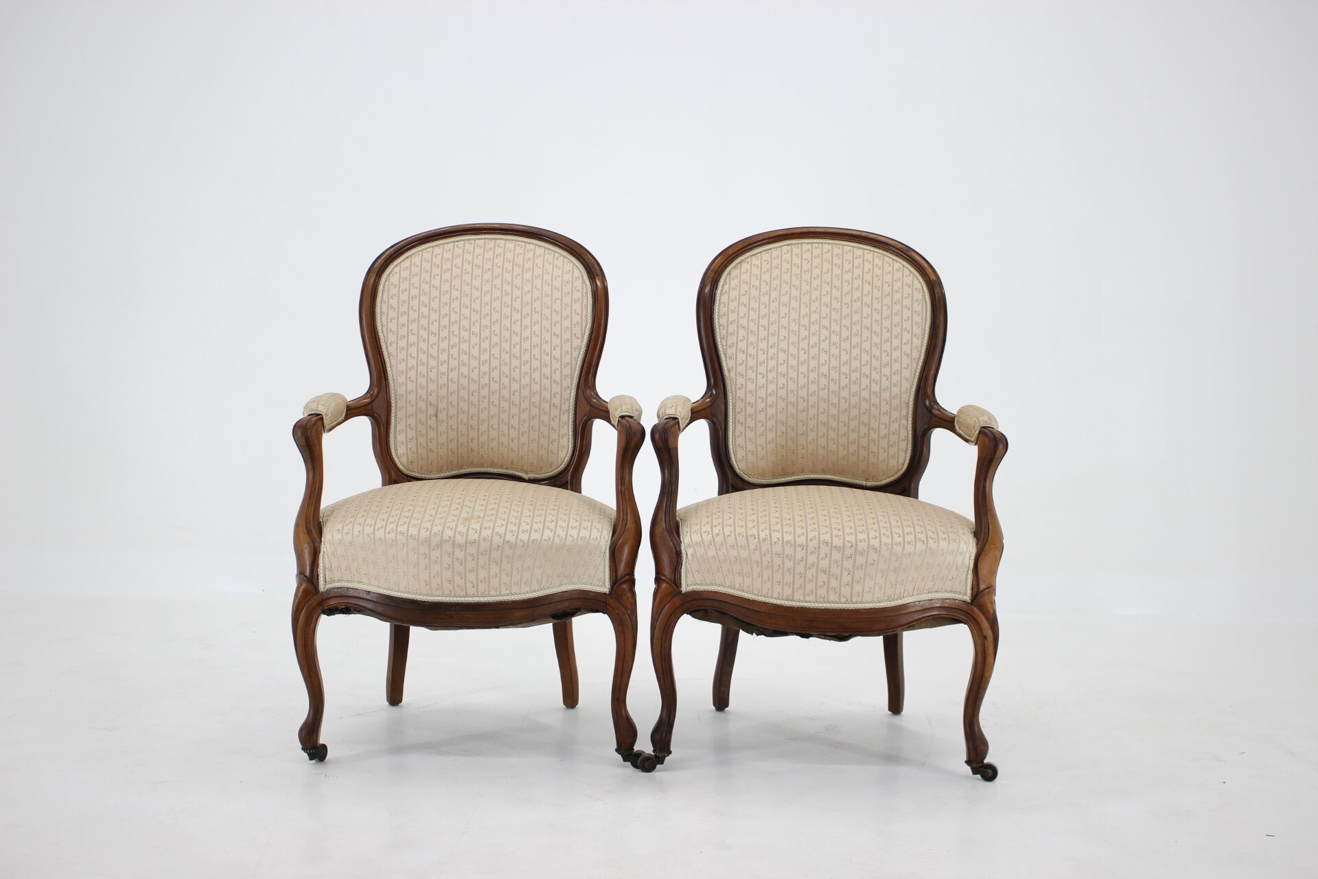 Pair of original danish rococo chairs 1900s
