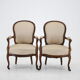 Pair of original danish rococo chairs 1900s