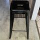 Tabouret haut de bar industriel tolix h75 empilables noir