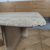 80s travertine coffee table