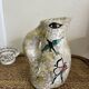 Carafe, jug, pitcher, zoomorphic vase signed R. Santi Vallauris
