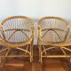 Bench and 2 rattan chairs