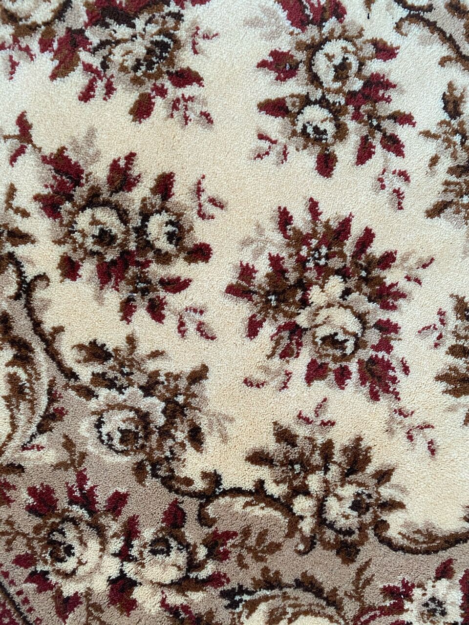 Aubusson-style mechanical carpet in 67x135 cm wool