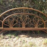 Rattan and bamboo bedhead