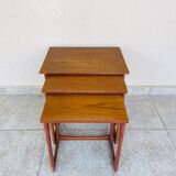 Teak nesting table