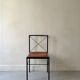Cognac metal and leather chair, Arrben Italy design 1970