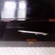 Old lacquered wooden glove box/box with Art Deco geometric decoration. Japan