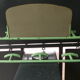 Coat rack green metal and its former mirror
