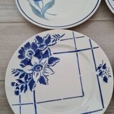 6 Assiettes bleues