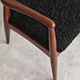 Mid Century Modern armchair in astrakhan lambskin, Yugoslavia 1960s