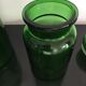 Lot de 2 bocaux en verre vert