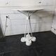 Iron garden table with cast iron legs