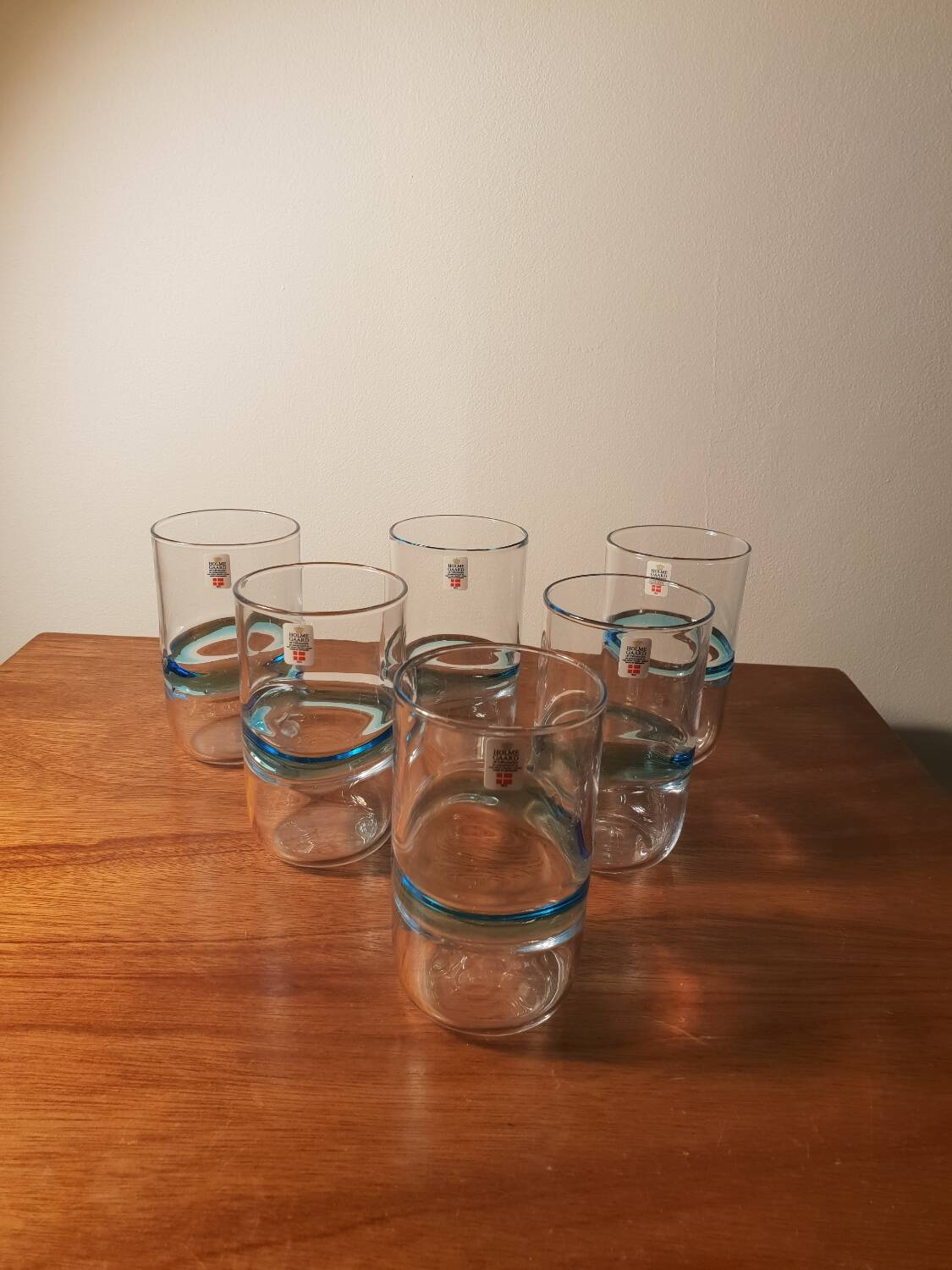 Series of 6 Scandinavian glasses 1970