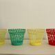 Set of 4 vintage plastic pot covers - model "SYLA"