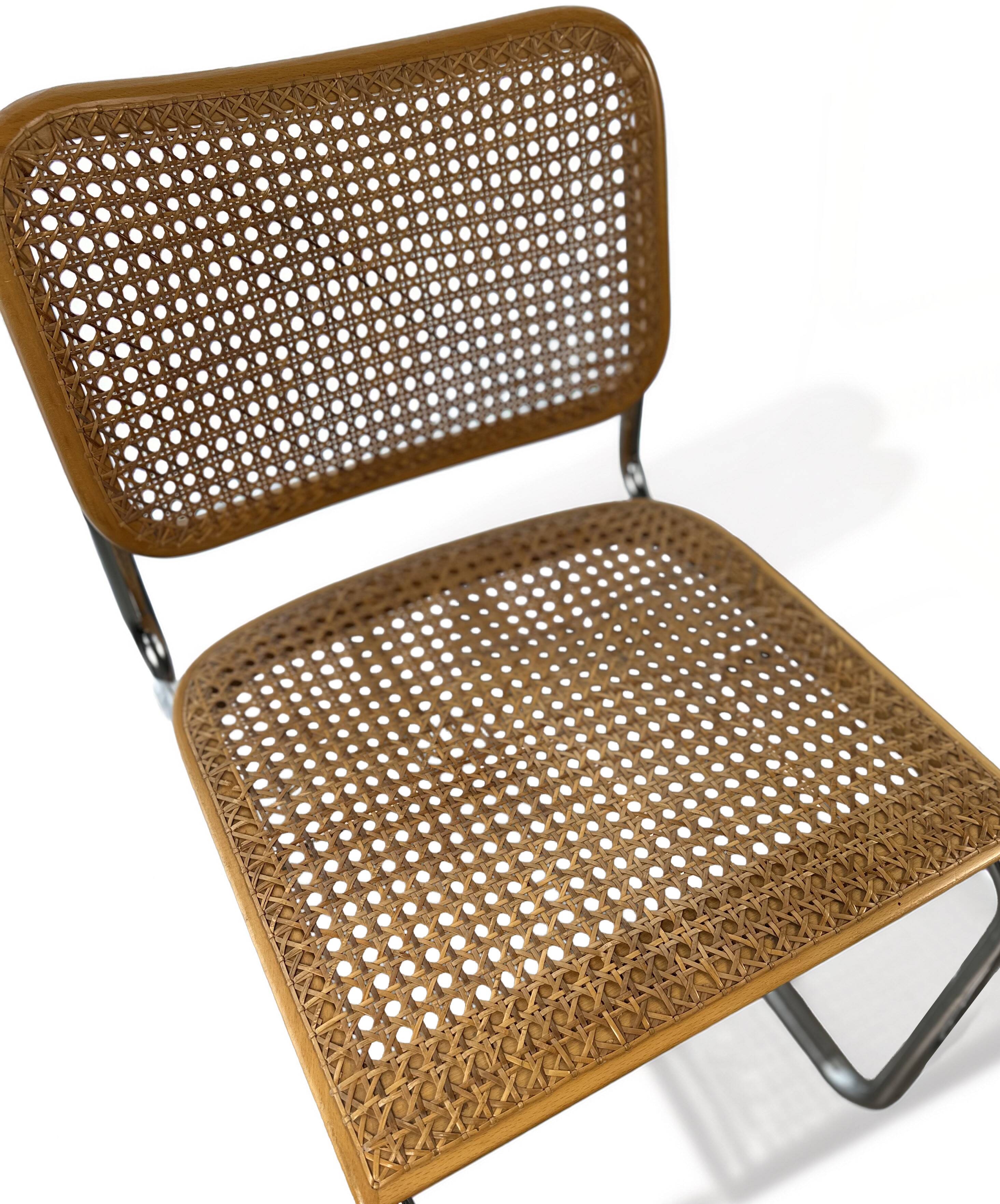 Ensemble de 6 chaises Cesca de Marcel Breuer pour Gavina, années 1960