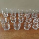 Set of 14 vintage 70s glasses