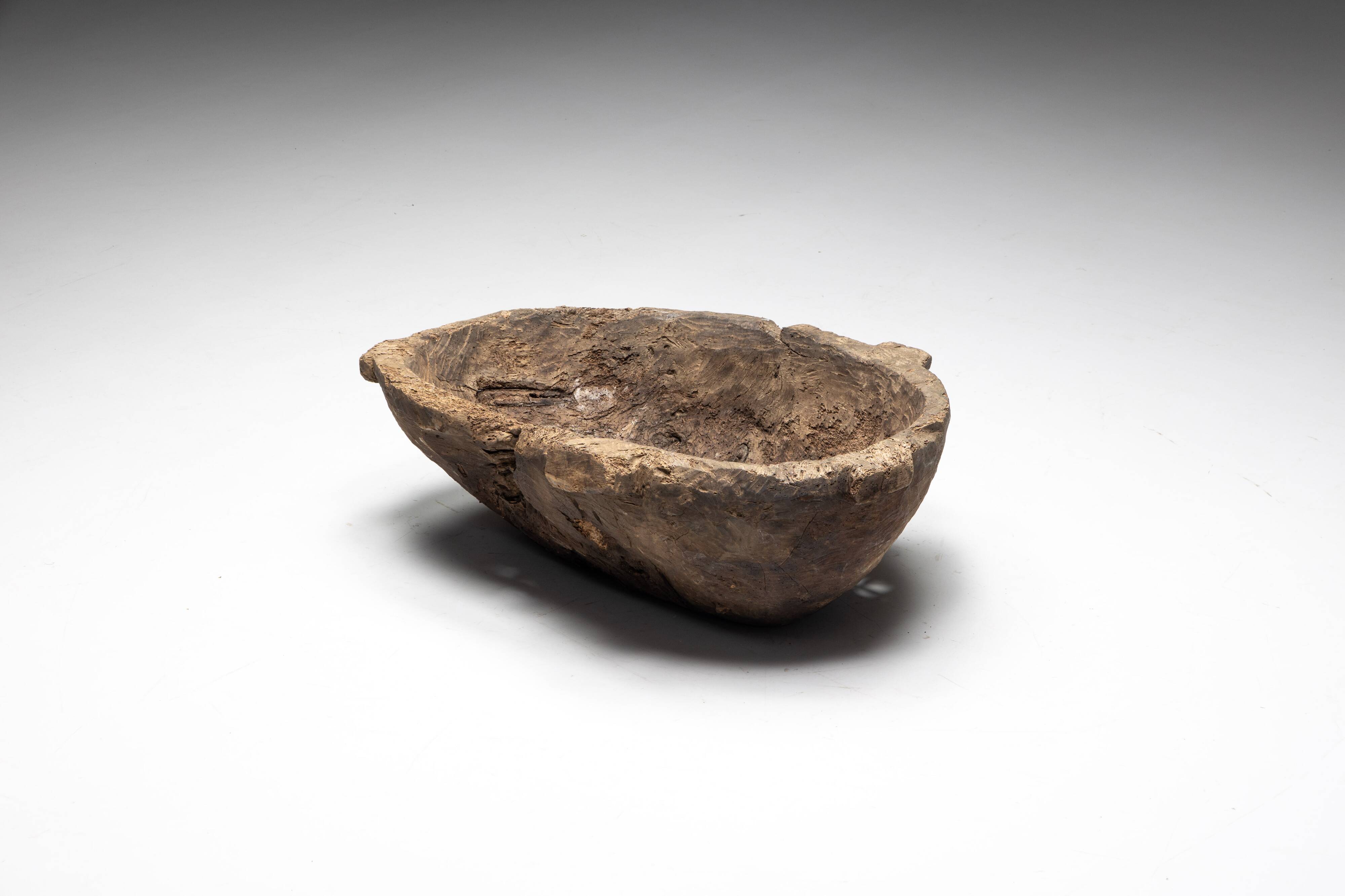 Primitive Wabi Sabi Bowl, France, 19th Century