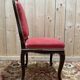 Set of 6 Louis XV style chairs in walnut and brass.