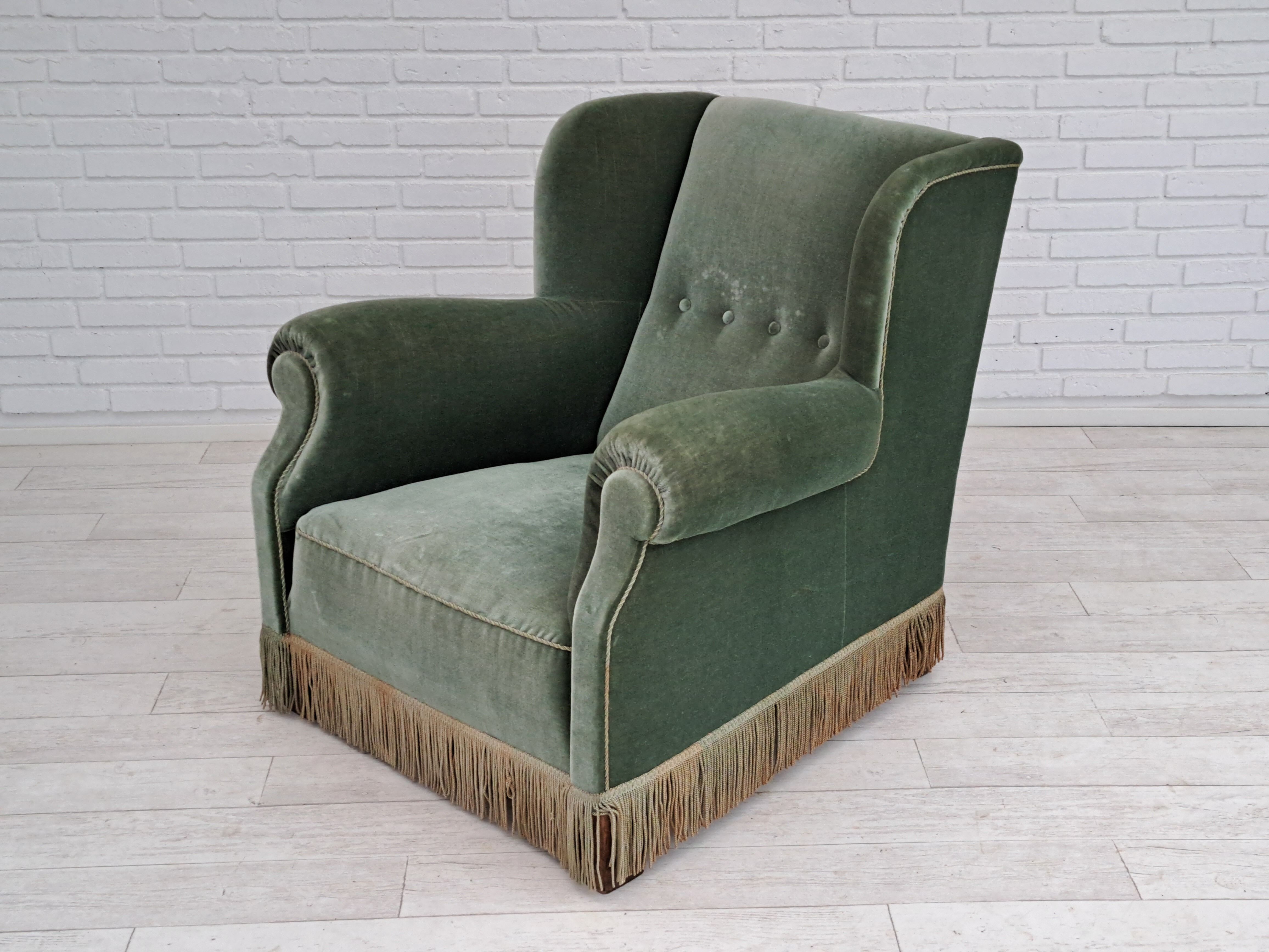 60s, Danish design by Fritz Hansen lounge chair, original condition