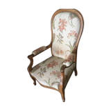 Chair in wood and fabrics
