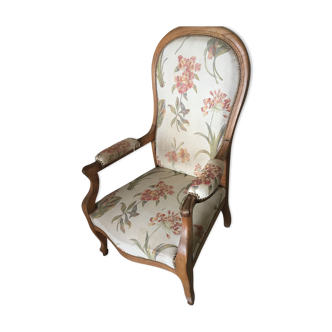 Fauteuil en bois et tissus