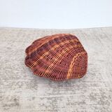 Rattan shell basket