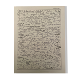 Lithograph on the signatures of 1928 scholars