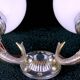 Maison Lancel, White Opaline Silver-Plated Dolphin Sconces, Mid-Century, France