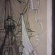 Drawing of an 18th-century ship, enhanced impression with gouache, Durand-Chapron.
