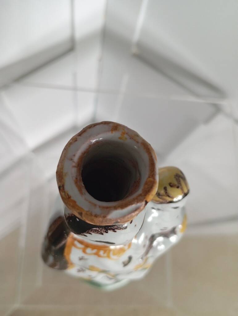 Virgin and Child in polychrome earthenware, 18th century, Nevers