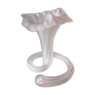 Pink Murano corolla vase