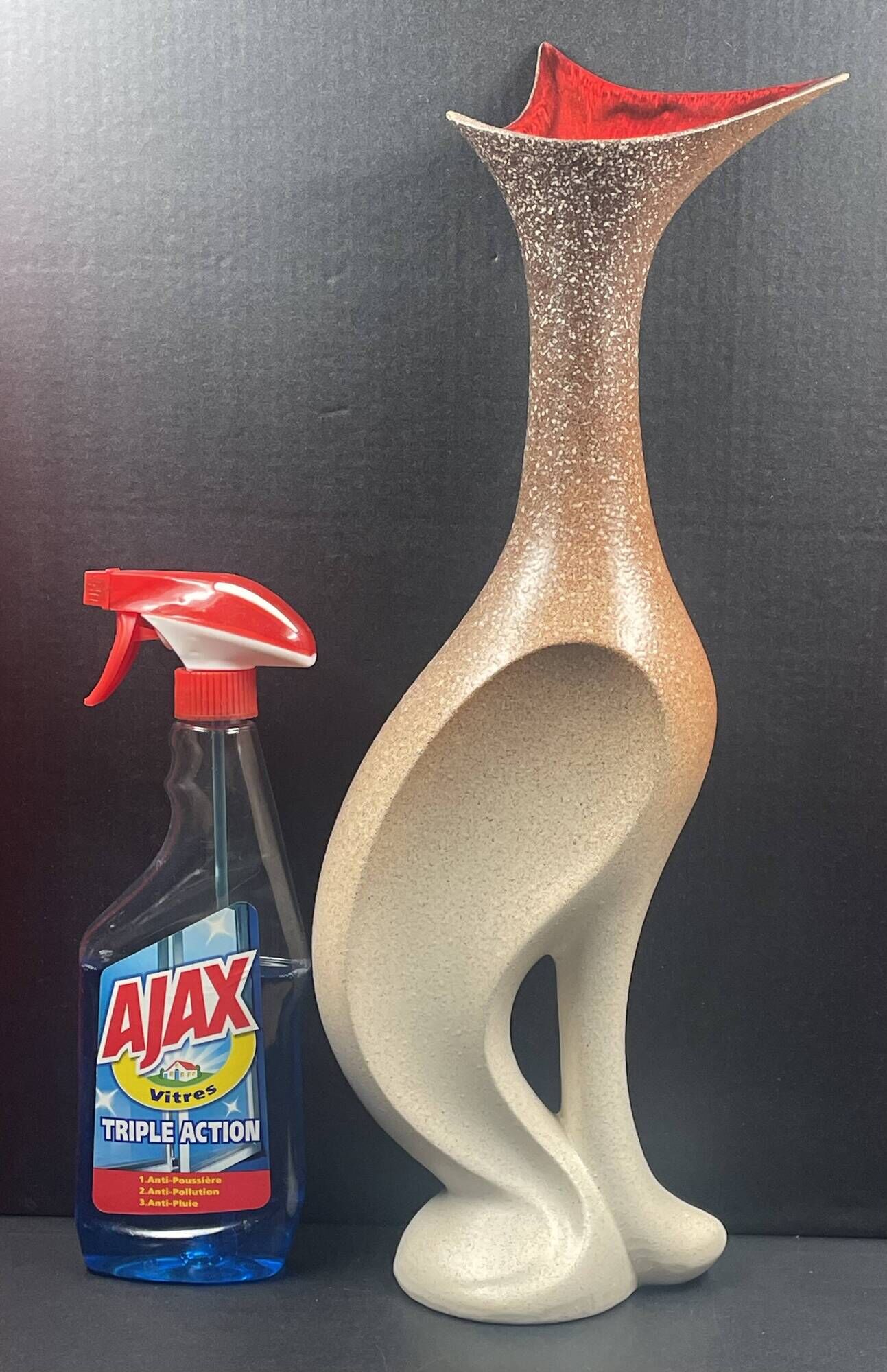 Contemporary ceramic vase poterie du breuil signed bruno h 50 cm circa 1960