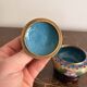 Antique Box Pot Lid Cloisonné Chinese Peony Jewellery Cosmetic
