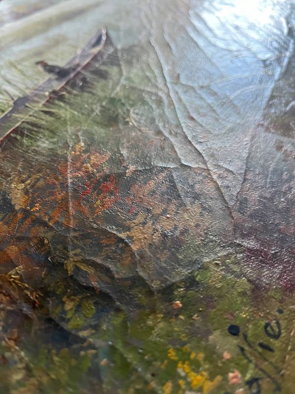 Tableau HST ''Le pêcheur'' signé A. Maffié éc. début XX°
