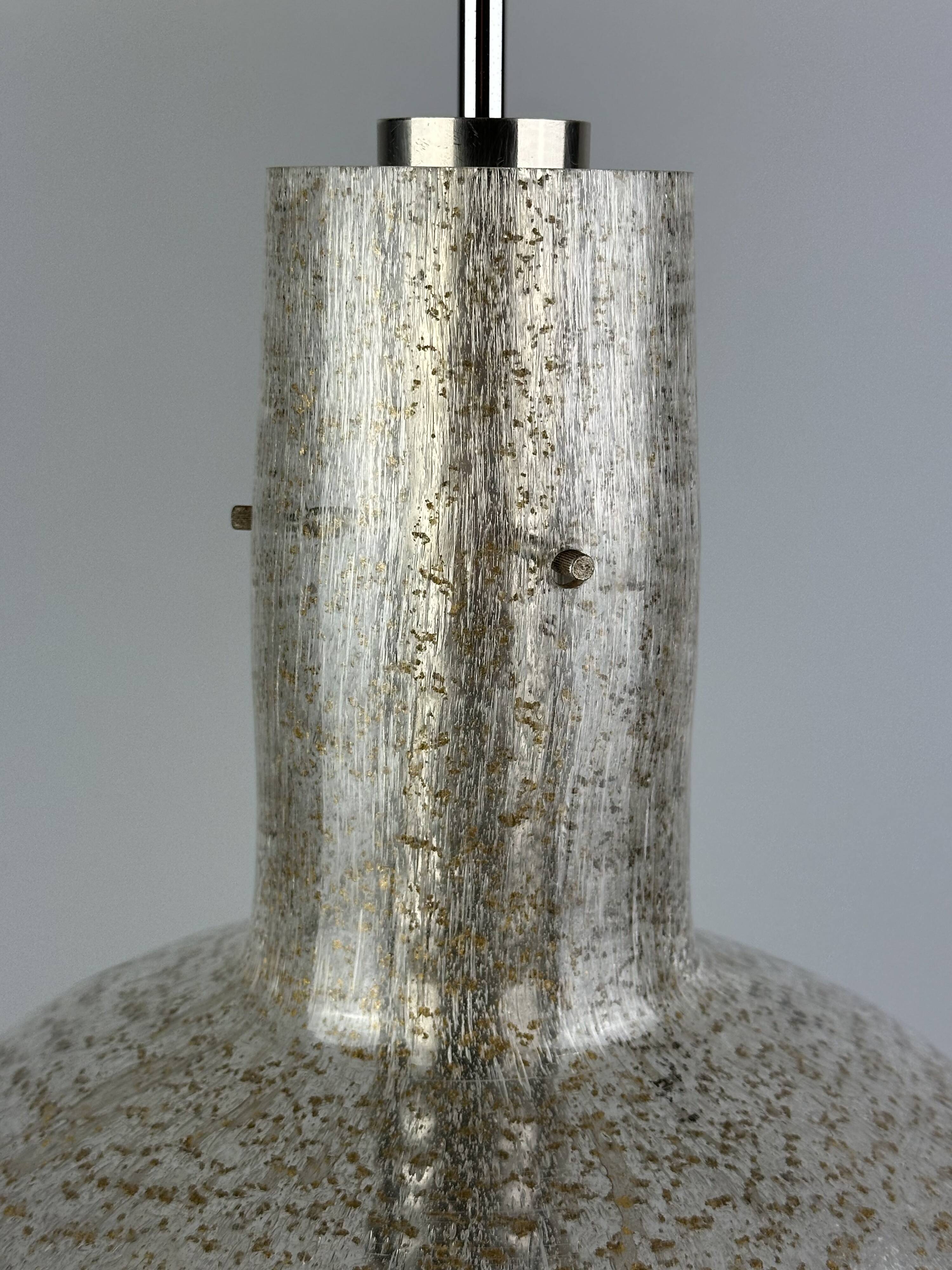 60s 70s ceiling lamp hanging lamp by Temde Leuchten glass space age design