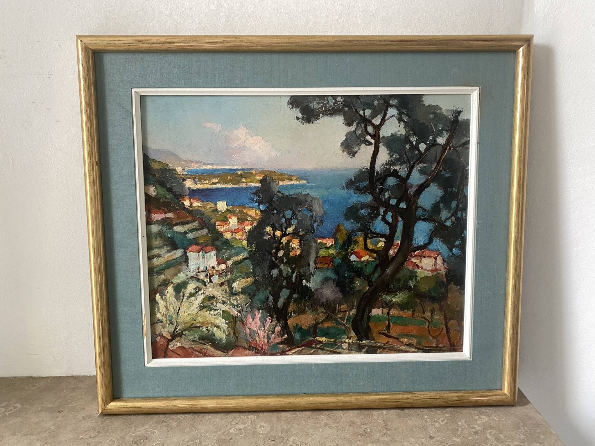Paysage de la cote d'azur signé Dubois