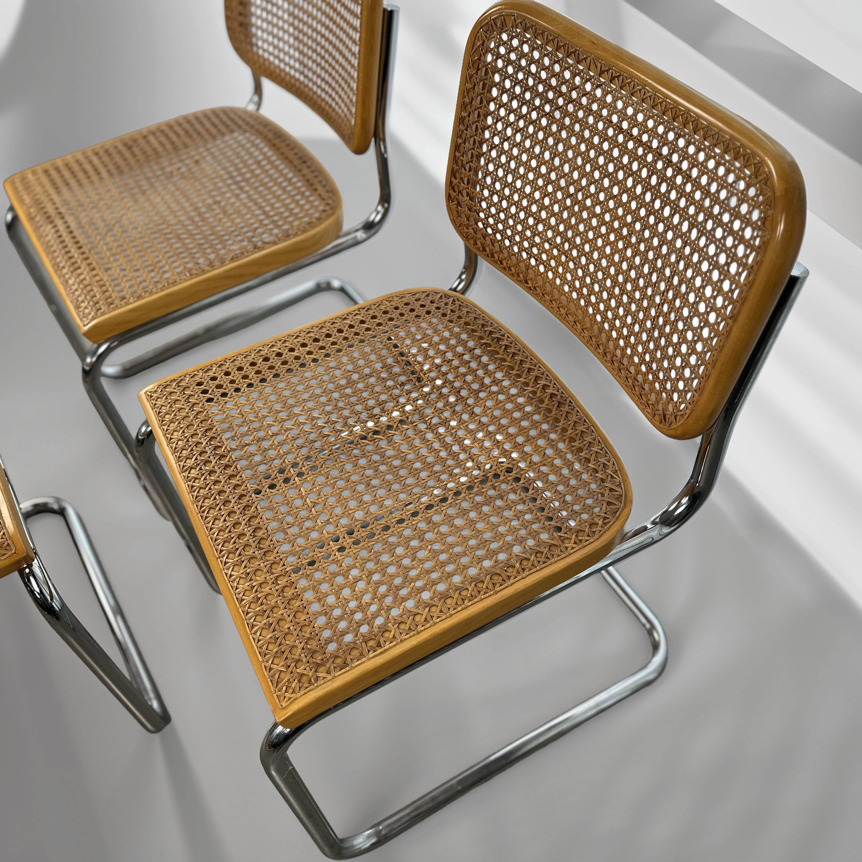 Ensemble de 6 chaises Cesca de Marcel Breuer pour Gavina, années 1960